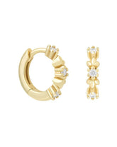 Paige Delicate Hoop Earrings with Crystals